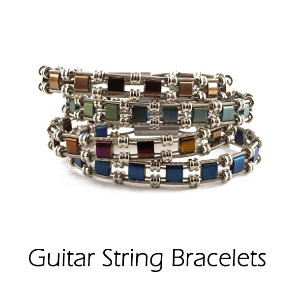Guitar String Bracelet - Bass String Bracelet - Repurposed, Used Guitar String Jewelry - Retuned Jewelry - Rock and roll - Colorado